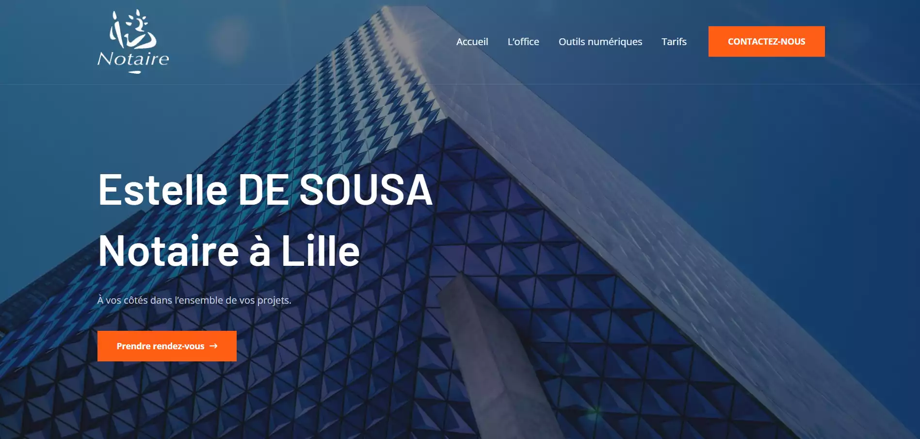 Création de site d'une Notaire